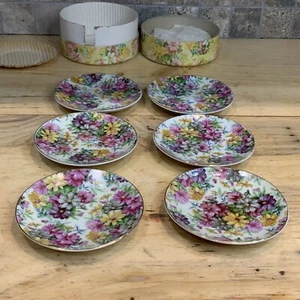 Set di 6 piatti Chintz di Spring Garden portapiatti in miniatura portapiatti - Foto 1 di 10