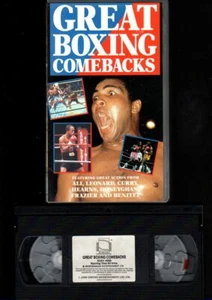 GREAT BOXING COMEBACKS  Ali / Leonard / Curry / Frazier   VHS Rarität   - Imagen 1 de 2
