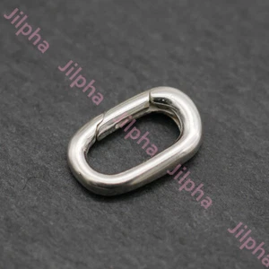Sterling Silver Link Lock Jump Ring Charm Pendant Connector Clasp Bail A5284 - Picture 1 of 7