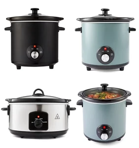 3L & 5L Stainless Steel Slow Cooker,Dishwasher Safe Overheat Protection Glas lid - Picture 1 of 23