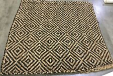 NATURAL / BLACK 5' X 5' Square Flaw in Rug, Reduced Price 1172662768 NF181C-5SQ