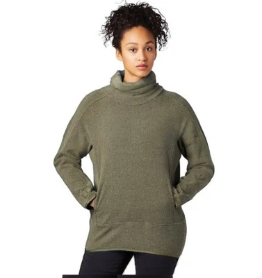 NWT Moutain Hardwear olive green funnel neck warm sweatshirt tunic top women's L - Image 1 of 3