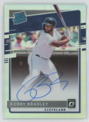 2020 Donruss Optic Rated Rookies Signatures Bobby Bradley RC Auto Cleveland - Image 1 of 2