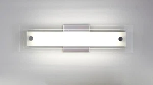LED Morden Vanity Light Fixtures Over Mirror,18inch Glass,8W 4500k,Chrome Wall L - Picture 1 of 5