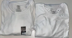 ATHLETIC WORKS MENS WHITE TEES 100% Cotton Size 4XL (58-60) NEW Lot Of 2 - Picture 1 of 7