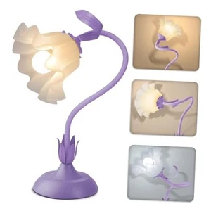 Women Bedside Table Lamps for Bedroom, Cute Flower Desk Lamp with Purple - Picture 1 of 7