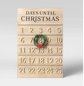 Threshold Christmas Wood Countdown Calendar NEW - Picture 1 of 6
