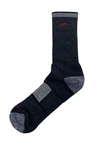Darn Tough Men's Hiker Micro Midweight Wool Hiking Boot Socks Drk Gray Red Large - Picture 1 of 5