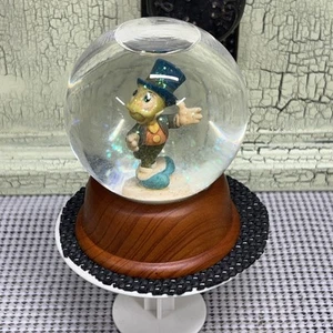 Vintage First Limited Edition Disney Crystal Snow Globe Jiminy Cricket - Picture 1 of 6