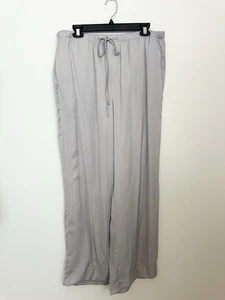 Chico's Damen Hose Größe 2,5 grau Gummizug Kordelzug Taille weites Bein Taschen - Bild 1 von 11