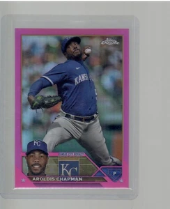 AROLDIS CHAPMAN PINK REFRACTOR 2023 TOPPS CHROME UPDATE BASEBALL - Picture 1 of 2