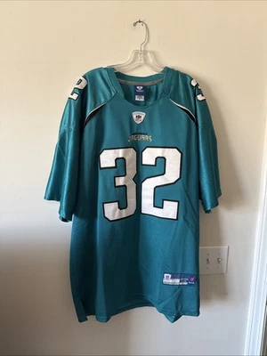 Мужская футболка Reebok Maurice Jones Drew No32 Jacksonville Jaguars размер 54 — синяя - Изображение 1 из 4