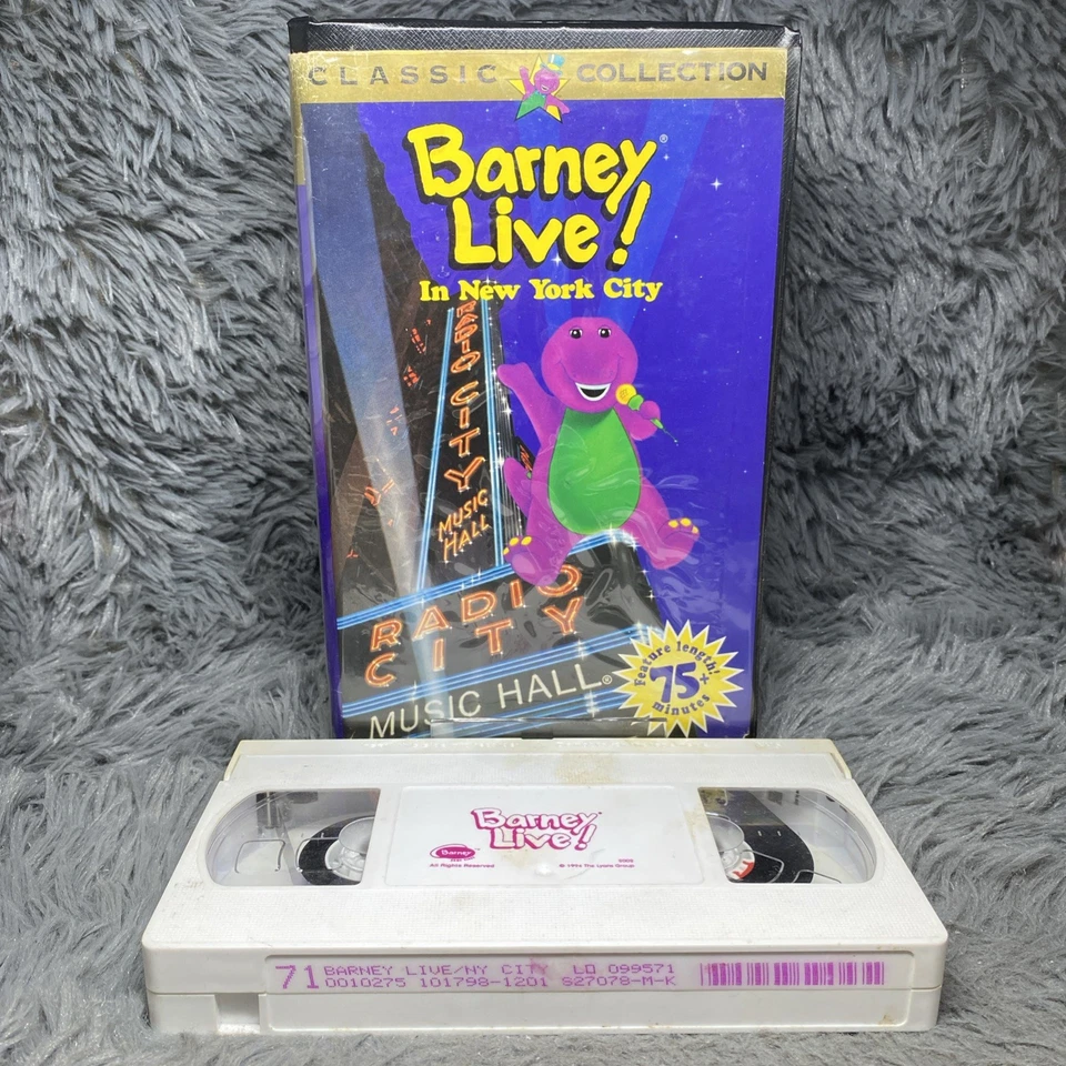 Barney - Live In New York City VHS Tape 1994 / 2002 Large Clamshell Variant Rare - Image 1 of 4