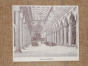 Benevento nell'800 L'interno del Duomo Campania - Picture 1 of 1