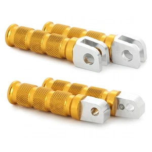 Gold Front + Rear CNC Billet Anodized Foot Pegs Motorcycle Rest for Suzuki GSXR - Picture 1 of 5