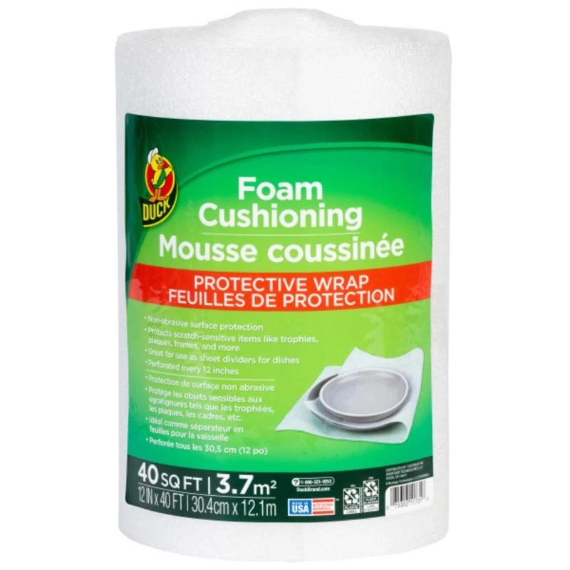Duck BRAND Foam Cushion Roll 12 Inches by 40 Feet 283279
