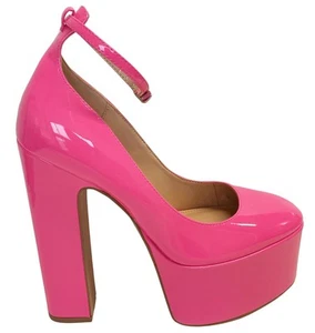 STEVE MADDEN Damas Skyrise Plataforma Tacones Zapatos Rosa Patente EU39 UK6 NUEVO RRP135 - Imagen 1 de 23