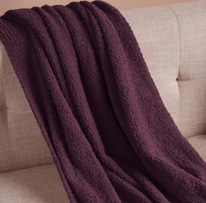 Sunday Citizen Throw Blanket in Cherry Lacquer Size 60”x48” NEW IN PACKAGE - Picture 1 of 7