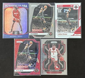 Jalen Green 5 Card Lot Optic RC Monopoly Donruss Red Wave Prizm RC - Picture 1 of 2