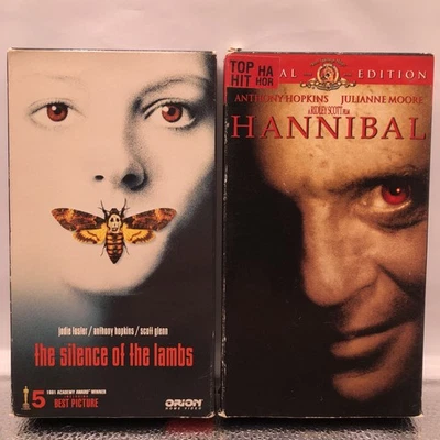 The Silence of the Lambs & Hannibal (VHS Set) 1 & 2 Lecter Psychological Horror - Image 1 of 4