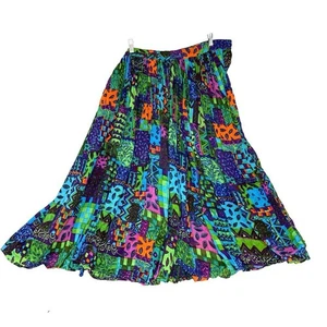 Maxi falda campesina escoba 100 % algodón ligera vintage de la India - Imagen 1 de 6