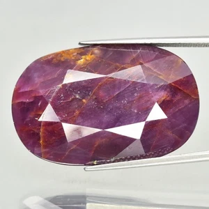 π Huge 43.60ct 29.3x19mm Oval Natural Purplish Red Ruby - Unheated, Africa Gem - Picture 1 of 4