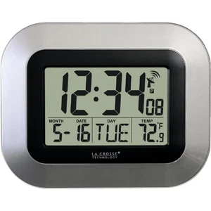La Crosse Technology Digital Atomic Wall Clock WT-8005U-S La Crosse Technology - Picture 1 of 2