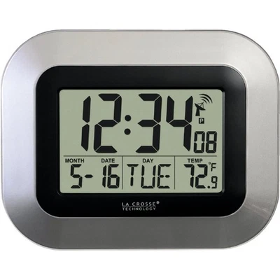 La Crosse Technology Digital Atomic Wall Clock WT-8005U-S La Crosse Technology - Image 1 of 2