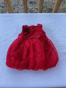 My American Girl bambola SPARKLE PARTY DRESS rosso con glitter 2013 solo vestito - Foto 1 di 4