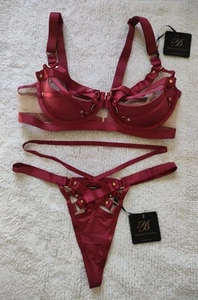 Honey Birdette ‘Stephanie’ set in Cherry Red 🍒 - Picture 1 of 7