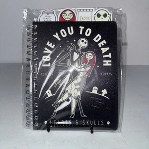 Love You To Death Journal Nighmare Before Christmas Disney Heart & Skulls - Picture 1 of 5