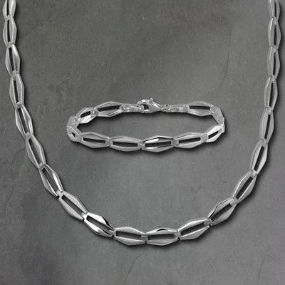 Silberdream Collana E Bracciale Donna Outline Sterling Argento Set SDS459J - Immagine 1 di 4