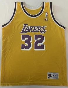 Vtg Magic Johnson #32 LA Lakers NBA Champion Jersey Youth Size XL See Pics - Picture 1 of 9