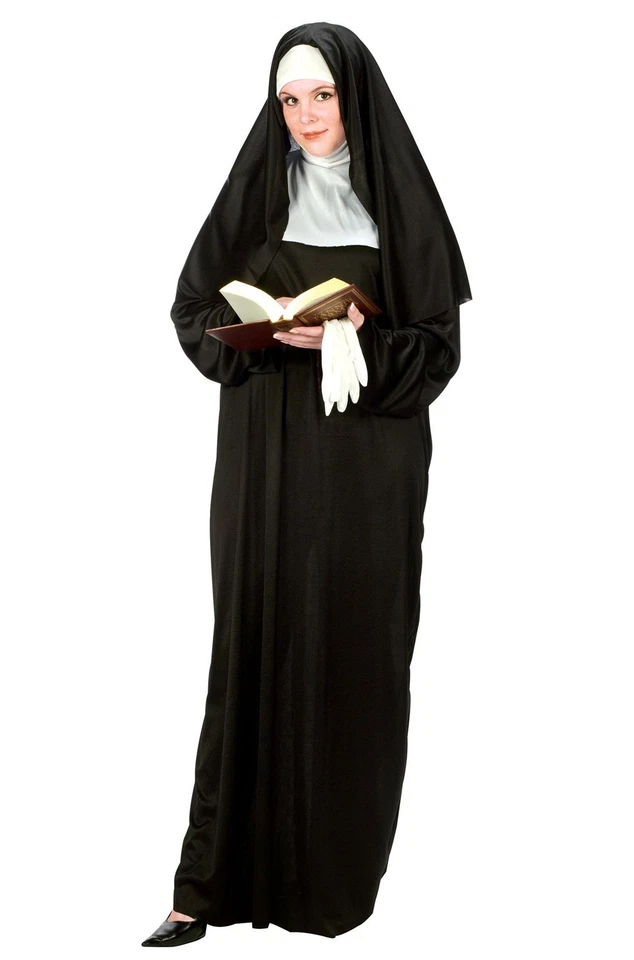 Brand New Nun Robe Dress Plus Size Religious Women Adult Costume - Image 1 of 1