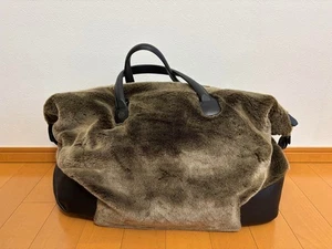 GIORGIO ARMANI Boston Bag Fell/Leder braun Reisetasche Herren gebraucht aus Japan - Bild 1 von 5