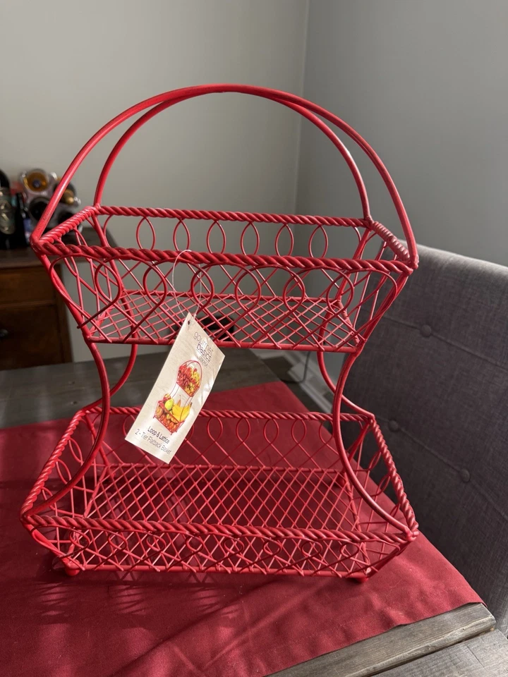 Cesta de 2 niveles Mikasa Gourmet Basics de bucle y celosía Foto 1 de 1