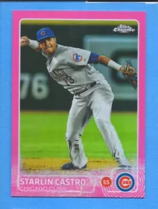 2015 Topps cromo rosa refractor #139 Starlin Castro Cubs - Imagen 1 de 1