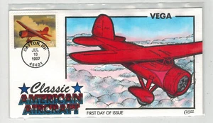 COLLINS HANDPAINTED CLASSIC AMERICAN AIRCRAFT AIRPLANES AVIATION VEGA - Picture 1 of 1