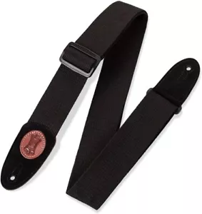Levy's Leathers MSSC8-BLK Signature Series Cotton Guitar Strap, Black - Picture 1 of 4