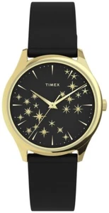 Timex Starstruck Leather Strap Quartz Ladies Watch TW2U57300 - Picture 1 of 3
