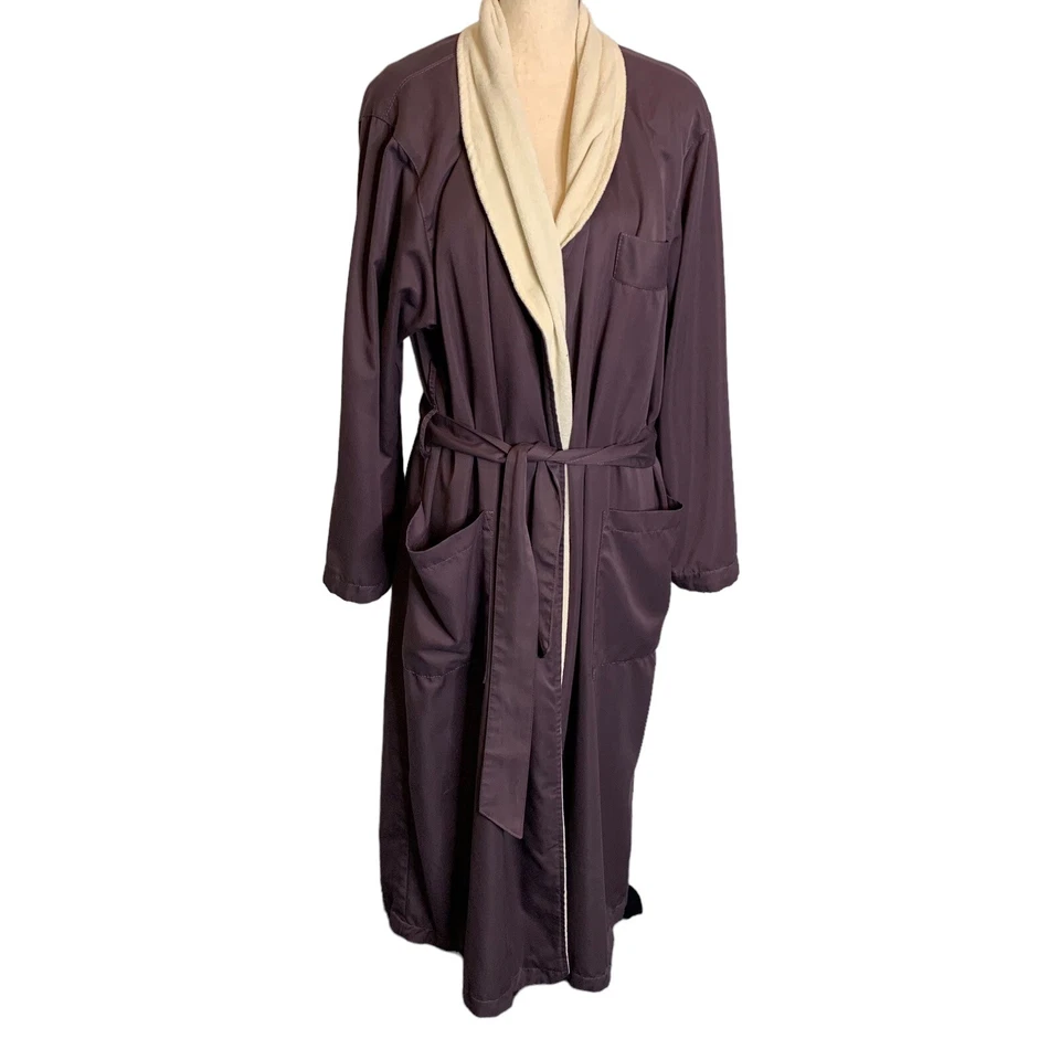 The Robe Works Bata Para Hombres Mediana Bata de Vellón Microfibra Albornoz Larga Bata de Spa Foto 1 de 4