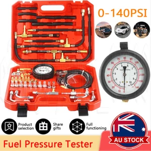 Universal Fuel Injection Gauge Pressure Tester Test Kit Car System Pump Tool Set - Picture 1 of 12