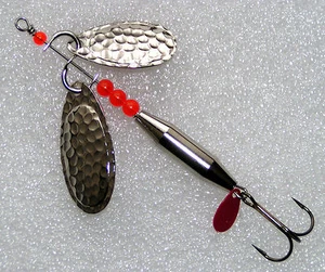 Zwei Blatt Circular Spinner,French Spinner Löffel,Lachsforelle,Hecht,Zander, Neu - Bild 1 von 2