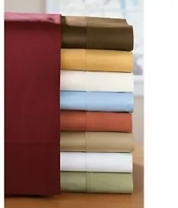 Set lenzuola letto massello 1500 fili 100% cotone egiziano 15 COLORI/6 TAGLIE - Foto 1 di 16