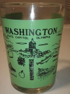 VINTAGE WASHINGTON STATE ACL SCHNAPSGLAS GROSS SCHWEIN SCHNAPS WHISKEY BARWARE USA - Bild 1 von 9