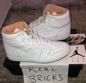 NIKE AIR JORDAN 1 RETRO HIGH LA LOS ANGELES OG OFF WHITE GOLD 819012-130 Size 10 - Picture 1 of 5