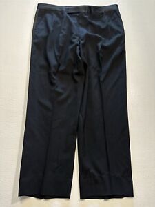 VTG Hickey Freeman 42 x 30 USA MADE Black Wool Side Stripe Pleated Tuxedo Pants