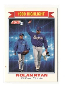 Carta Baseball NOLAN RYAN 1991 Score #417 HL HOF Texas Rangers - NRMT - Foto 1 di 2