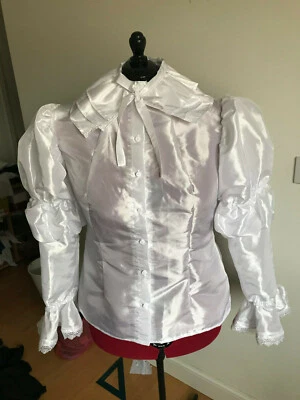 Hecho a mano Tudor mangas hinchadas camisa disfraz histórico, nuevo, talla 2-30 Foto 1 de 2