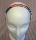 Patriotic rhinestone headband hand painted hand embellishedforth of July